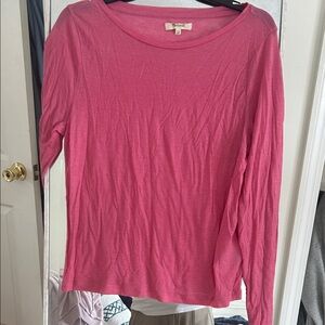 Madewell Vibrant Pink Long Sleeve Tee